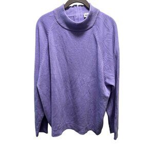 Drapers and Damons Sweater Faux Turtle Neck Lavender Size 2x